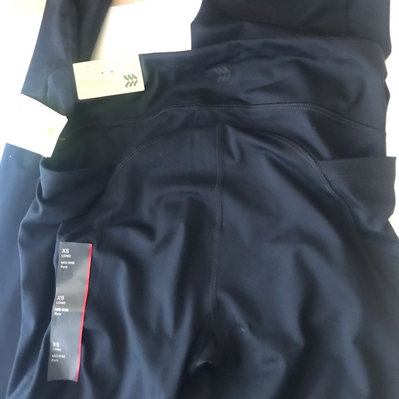 New Women's Contour Power Waist Mid-Rise Straight Leg Pants Black XS Long - Picture 8 of 15